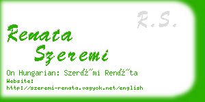 renata szeremi business card